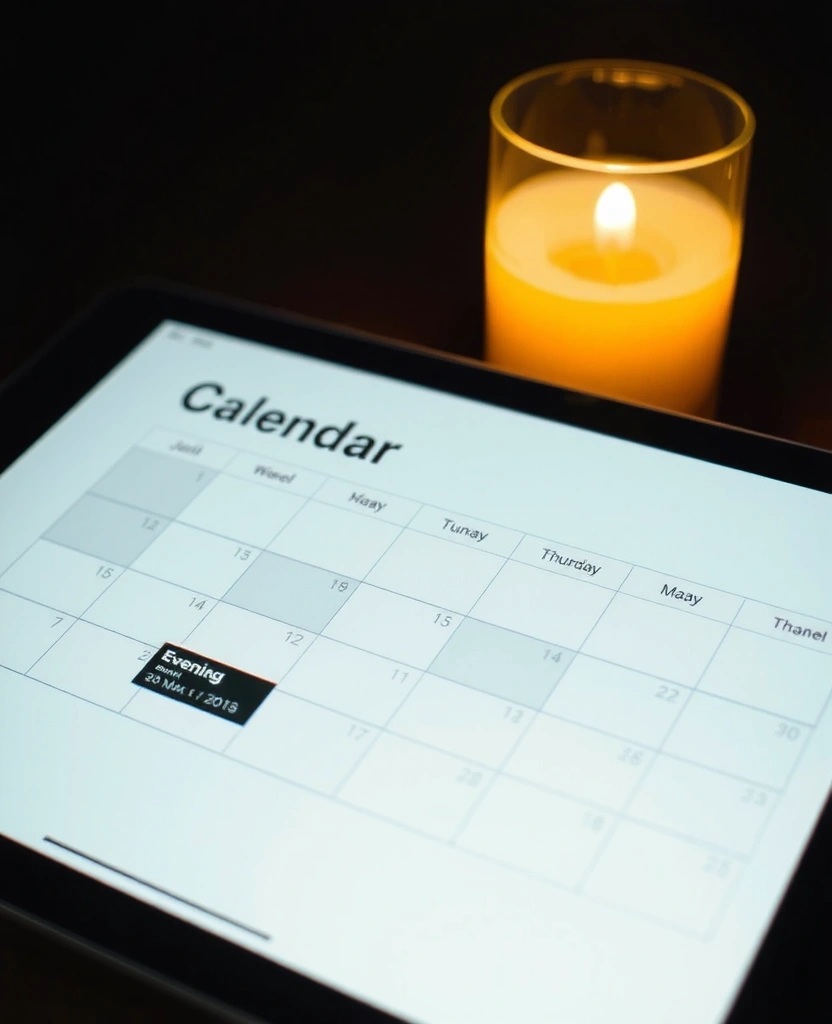 Tablet mit flexiblen Kalendertermine für Ernährungsberatung